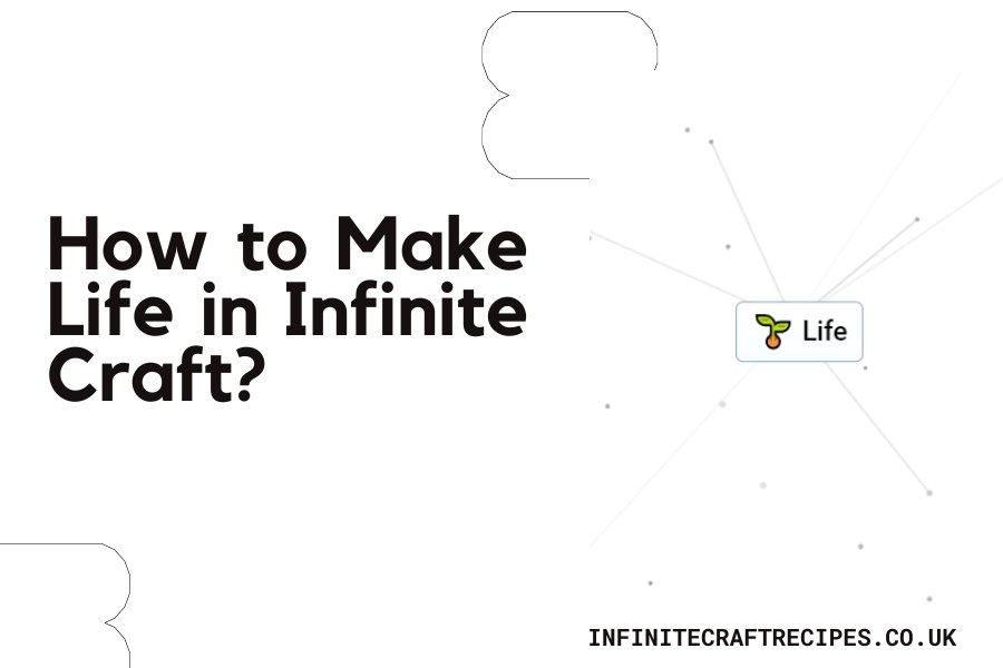 Diagram showing how to make Life in Infinite Craft