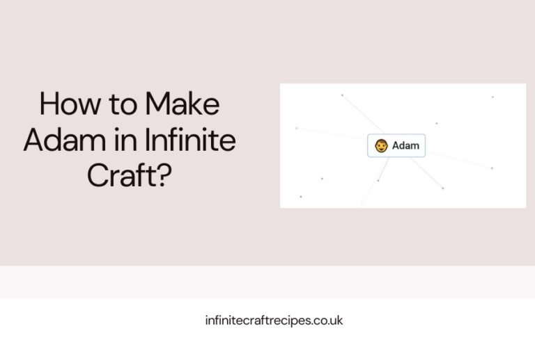 Diagram showing how to make Adam in Infinite Craft