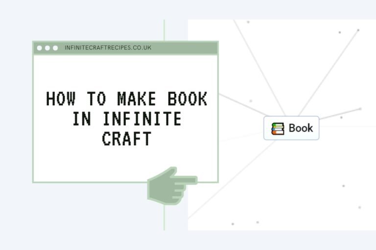 How to Make Book in Infinite Craft displayed on a screen with a book icon