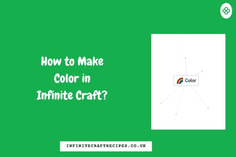 How to Make Color in Infinite Craft featured image with a colorful 'Color' icon and title against a green background