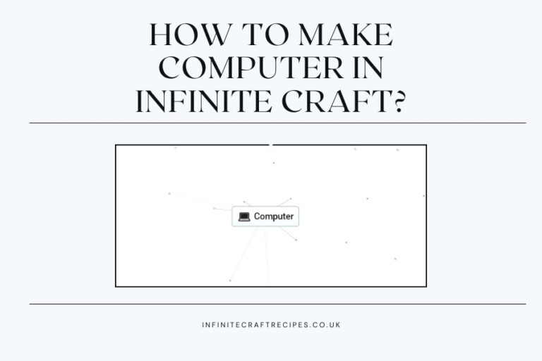 How to Make Computer in Infinite Craft featured image with a visual diagram of the Computer element.