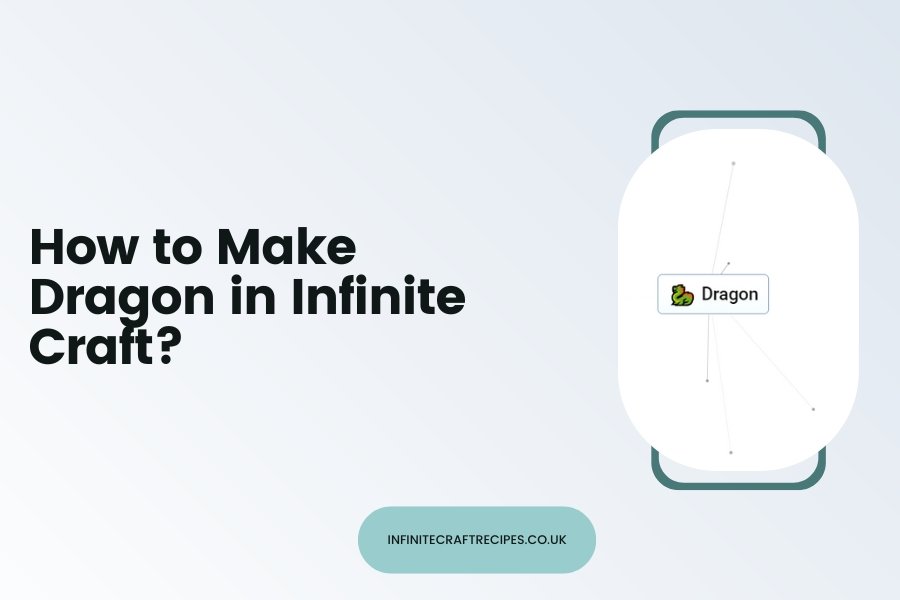 Diagram showing the process to create a Dragon in Infinite Craft game.