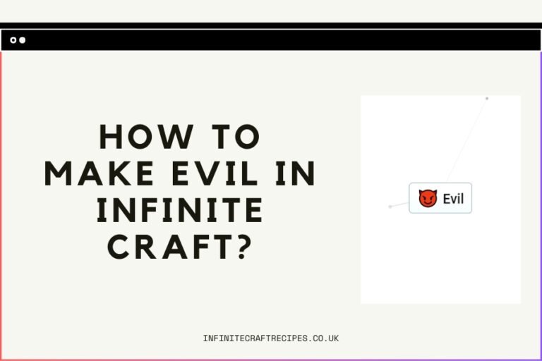 How to make Evil in Infinite Craft step-by-step guide featured image with Evil symbol.