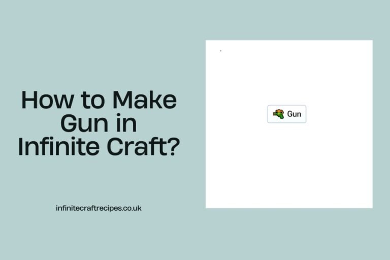 How to Make Gun in Infinite Craft? - Featured Image with a gun icon from the game.