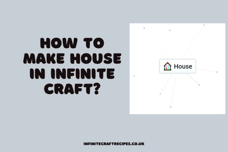 How to make House in Infinite Craft – step-by-step guide visual with house icon.