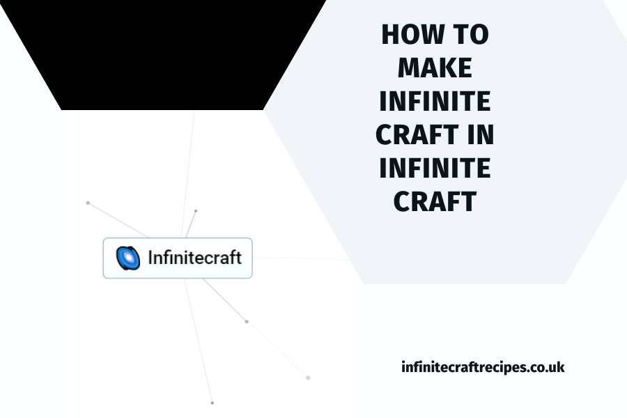 Featured image for the blog post on how to make Infinite Craft in Infinite Craft, displaying the Infinitecraft logo and the title of the blog post.