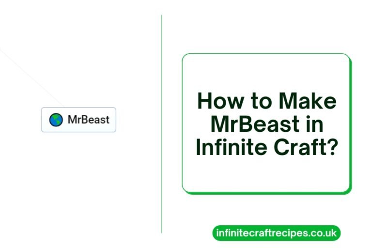 Featured image for the blog post 'How to Make MrBeast in Infinite Craft' showcasing the title with a visual representation of MrBeast.