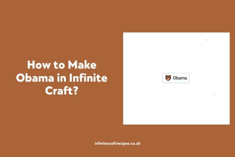 How to Make Obama in Infinite Craft guide featured image with the Obama icon displayed on the right.