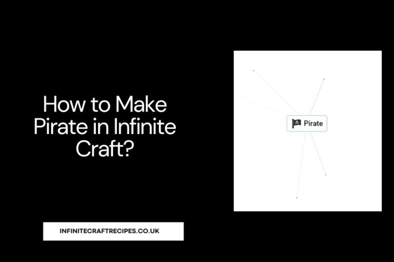 How to Make Pirate in Infinite Craft featured image with a Pirate icon and website URL.