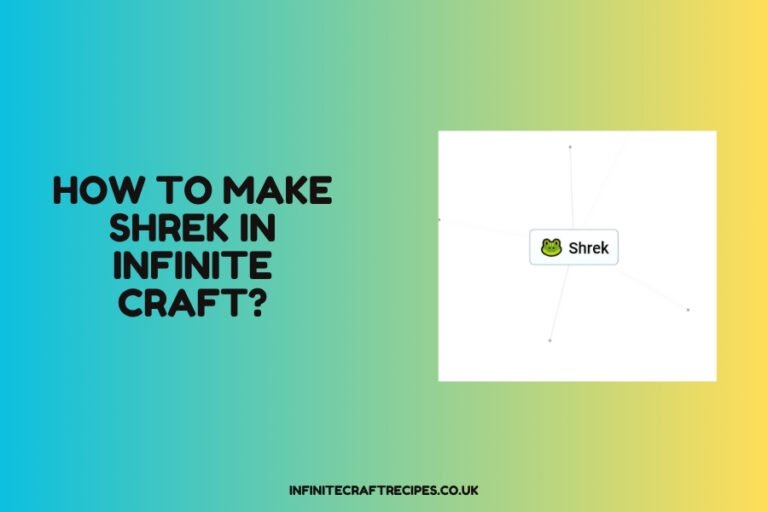 Title screen reading 'How to Make Shrek in Infinite Craft' with an image of Shrek in the center