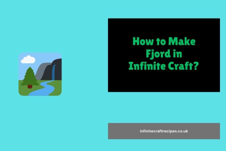 Illustration for How to Make Fjord in Infinite Craft, featuring a fjord scene and text title.