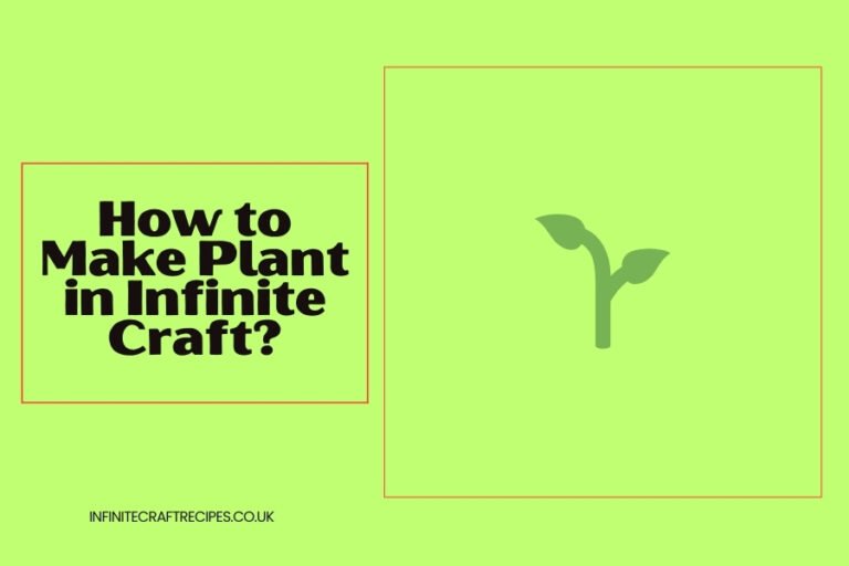 Illustration of a plant sprout with the text 'How to Make Plant in Infinite Craft'