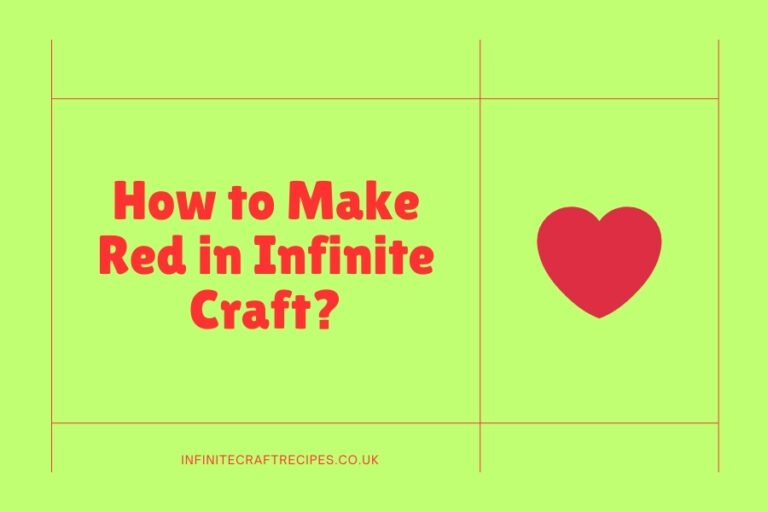 How to Make Red in Infinite Craft? Featured Image with a red heart icon on a green background