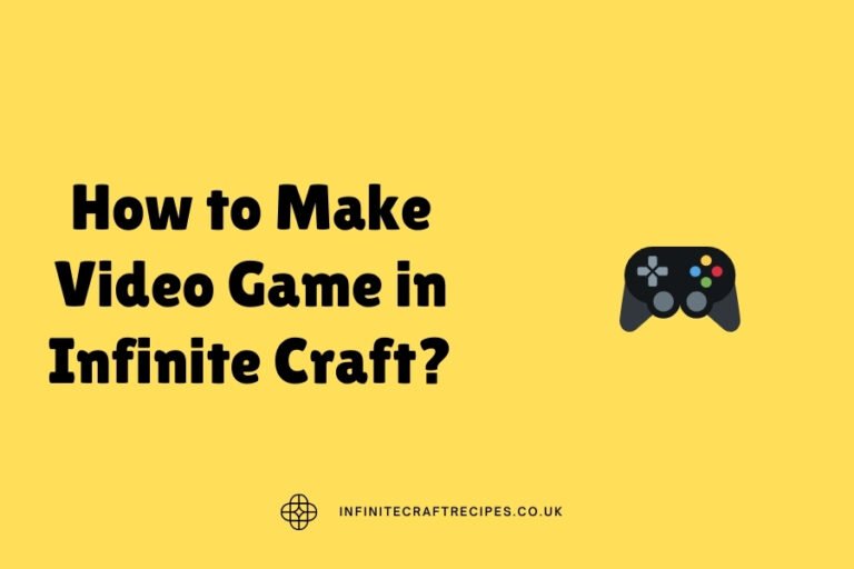 How to Make Video Game in Infinite Craft - featured image with a game controller icon on a yellow background